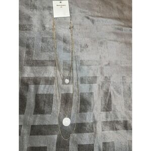 World Market Layered Gold Tone Filigree Medallion Pendant Necklace Women Long